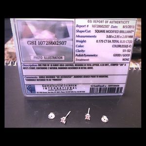 Diamond Princess Cut Earrings